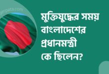 মুক্তিযুদ্ধের সময় বাংলাদেশের প্রধানমন্ত্রী কে ছিলেন